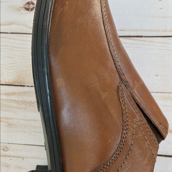 NWT CLARKS WHIDDON STEP Slip-On Loafers Ortholite Sz 11 Dark Tan Leather Men’s - Picture 11 of 12